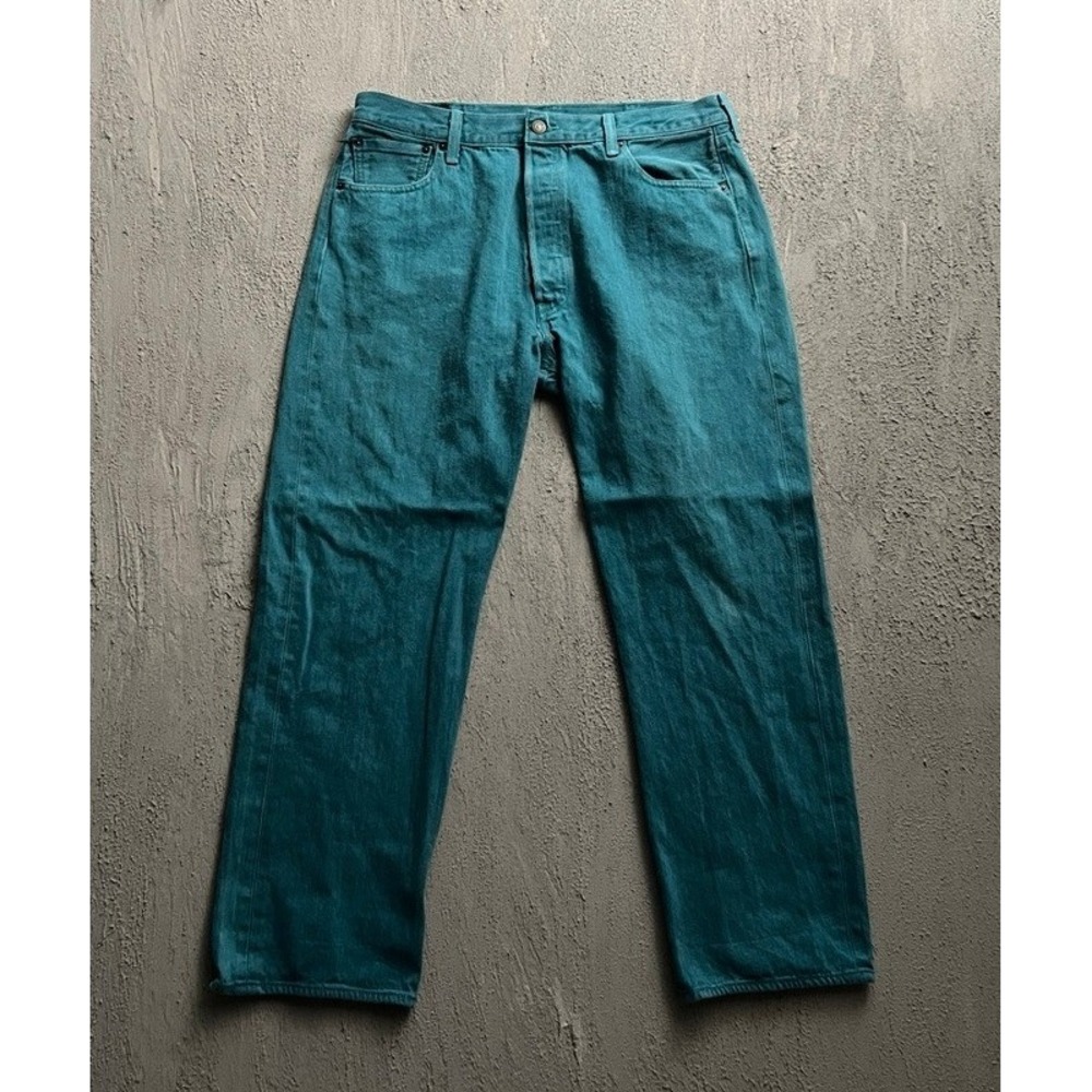 Vintage Levi's 501XX Jeans‎ 36x28 Turquoise 2000s Y2K